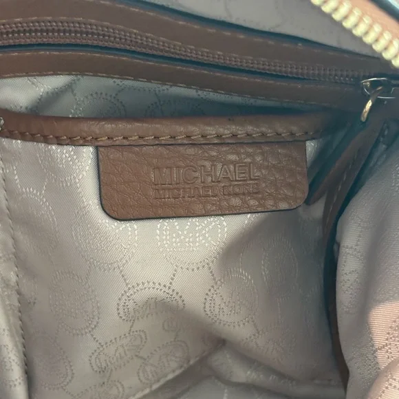 Michael Kors Tan Leather Satchel with Gold Accents - Picture 11 of 16